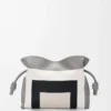 Medium Flamenco clutch in nappa calfskin Grey/Light Ghost