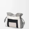 Medium Flamenco clutch in nappa calfskin Grey/Light Ghost