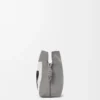 Medium Flamenco clutch in nappa calfskin Grey/Light Ghost