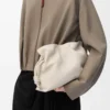 Medium Flamenco clutch in nappa calfskin Sea Salt