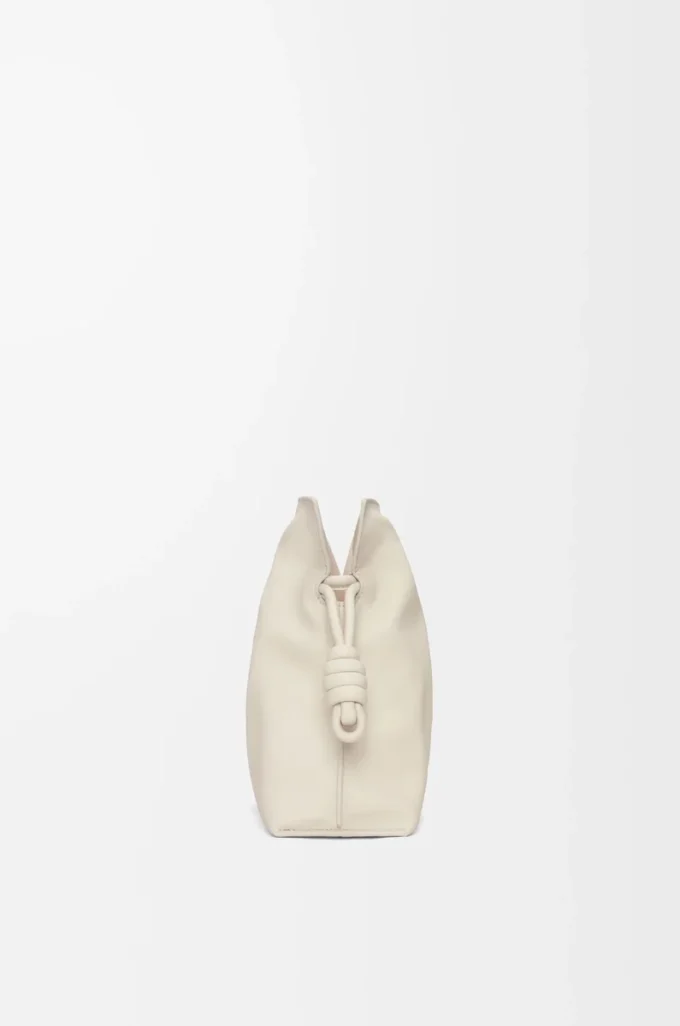 Medium Flamenco clutch in nappa calfskin Sea Salt