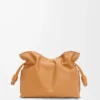 Medium Flamenco clutch in nappa calfskin Warm Desert
