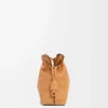 Medium Flamenco clutch in nappa calfskin Warm Desert