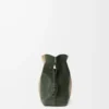 Medium Flamenco clutch Landscape in nappa calfskin Bottle Green/Ochre