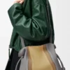 Medium Flamenco clutch Landscape in nappa calfskin Sparkling Grey/Butter