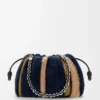 Medium Flamenco purse in jacquard knit Multicolor Deep Navy