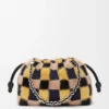 Medium Flamenco purse in jacquard knit Multicolor Deep Navy