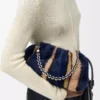 Medium Flamenco purse in jacquard knit Multicolor Deep Navy