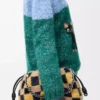 Medium Flamenco purse in jacquard knit Multicolor Deep Navy
