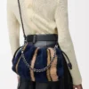 Medium Flamenco purse in jacquard knit Multicolor Deep Navy