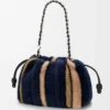Medium Flamenco purse in jacquard knit Multicolor Deep Navy