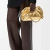 Medium Flamenco purse in laminated lambskin Gold