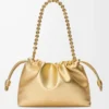 Medium Flamenco purse in laminated lambskin Gold
