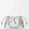 Medium Flamenco purse in laminated lambskin Silver