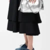 Medium Flamenco purse in laminated lambskin Silver