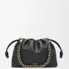 Medium Flamenco purse in mellow nappa lambskin Black