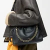 Medium Flamenco purse in mellow nappa lambskin Black