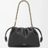 Medium Flamenco purse in mellow nappa lambskin Black