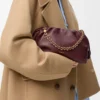 Medium Flamenco purse in mellow nappa lambskin Dark Burgundy