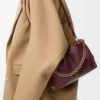 Medium Flamenco purse in mellow nappa lambskin Dark Burgundy