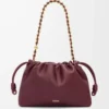 Medium Flamenco purse in mellow nappa lambskin Dark Burgundy
