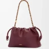 Medium Flamenco purse in mellow nappa lambskin Dark Burgundy