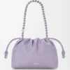 Medium Flamenco purse in mellow nappa lambskin Dirty Mauve