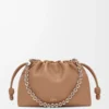 Medium Flamenco purse in mellow nappa lambskin Mocha