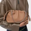 Medium Flamenco purse in mellow nappa lambskin Mocha