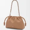 Medium Flamenco purse in mellow nappa lambskin Mocha