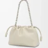 Medium Flamenco purse in mellow nappa lambskin Sea Salt