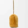 Medium Flamenco purse in shearling Yellow