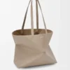 Medium horizontal Puzzle Fold tote in soft grained calfskin Clay