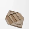 Medium horizontal Puzzle Fold tote in soft grained calfskin Clay