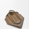 Medium horizontal Puzzle Fold tote in soft grained calfskin Taupe