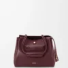 Medium Madrid bag in supple calfskin Dark Burgundy