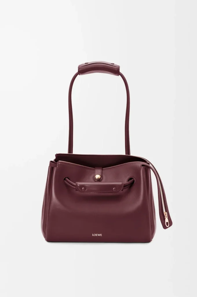 Medium Madrid bag in supple calfskin Dark Burgundy