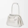 Medium Madrid bag in supple grained calfskin Soft White