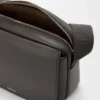 Medium Pebble messenger bag in smooth calfskin Dark Grey
