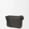 Medium Pebble messenger bag in supple grained calfskin Dark Grey