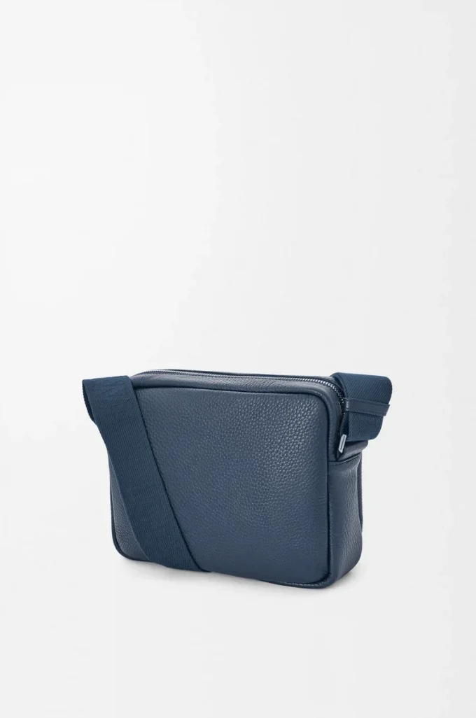 Medium Pebble messenger bag in supple grained calfskin Indigo Dye Medium Pebble messenger bag in supple grained calfskin Indigo Dye