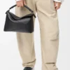 Medium Puzzle Edge bag in classic calfskin Black
