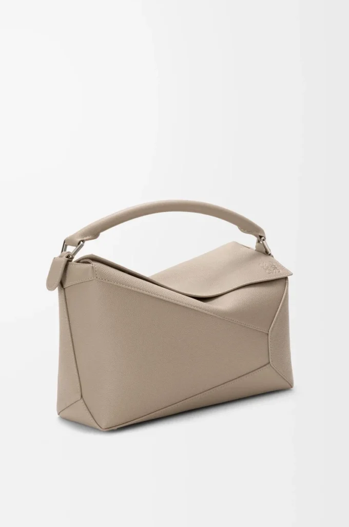 Medium Puzzle Edge bag in soft grained calfskin Clay