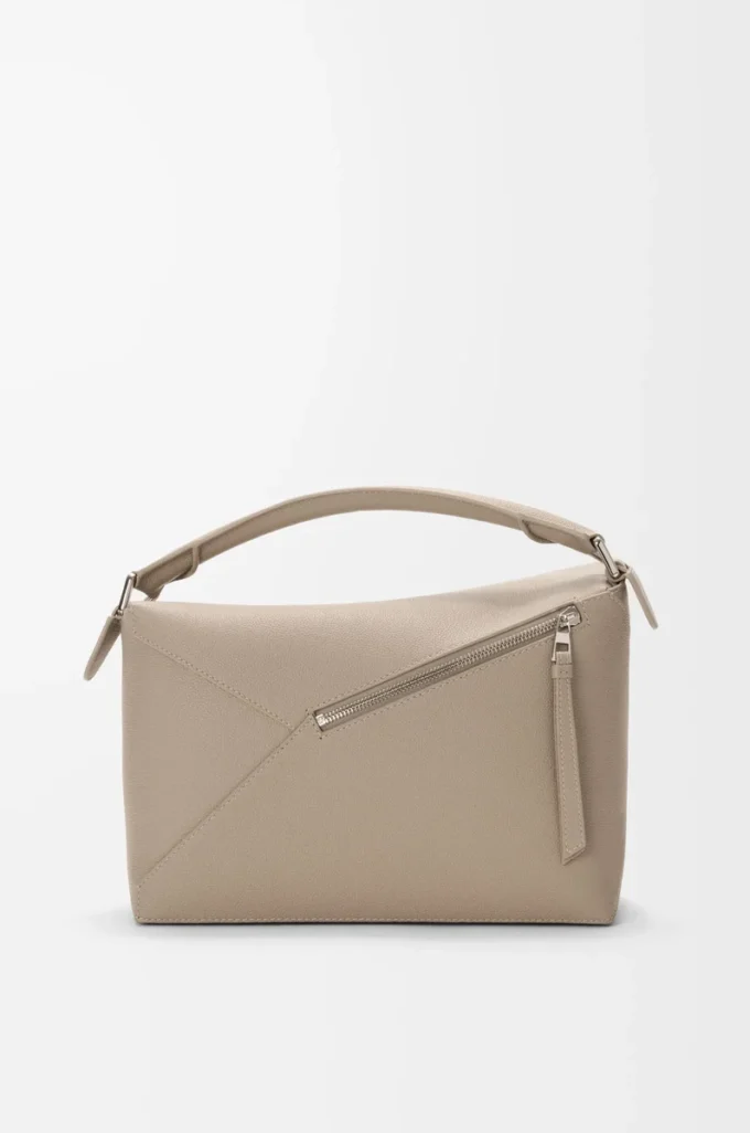 Medium Puzzle Edge bag in soft grained calfskin Clay
