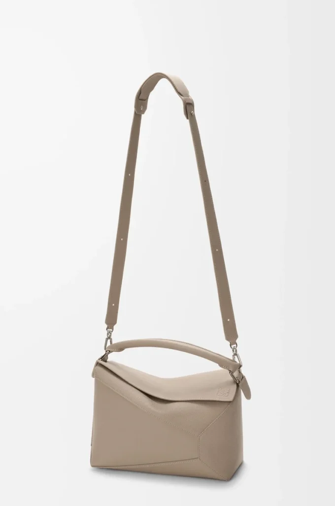 Medium Puzzle Edge bag in soft grained calfskin Clay