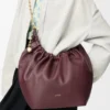 Medium Squeeze bag in mellow nappa lambskin Dark Burgundy