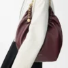 Medium Squeeze bag in mellow nappa lambskin Dark Burgundy
