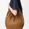 Medium Squeeze bag in mellow nappa lambskin Oak