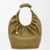 Medium Squeeze bag in mellow nappa lambskin Olive