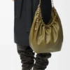 Medium Squeeze bag in mellow nappa lambskin Olive